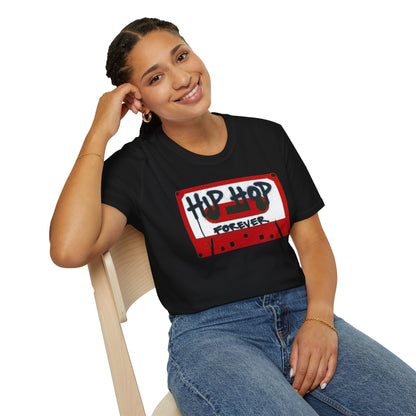 "Hip Hop Forever" Red Cassette Tap - Unisex T-shirt