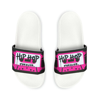 "Hip Hop Forever" Pink Cassette Tape - Slides - Women