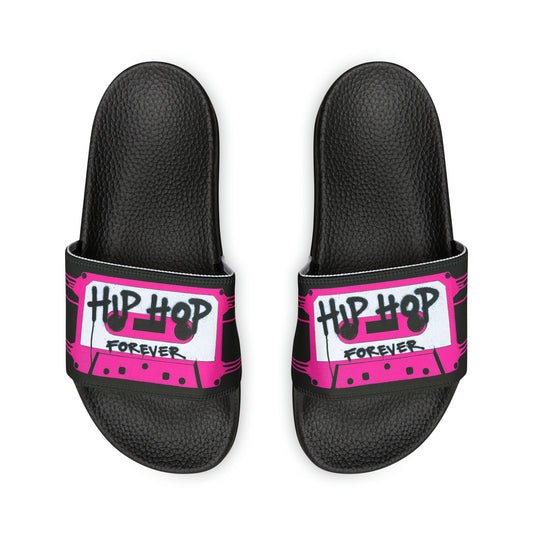 "Hip Hop Forever" Pink Cassette Tape - Slides - Women