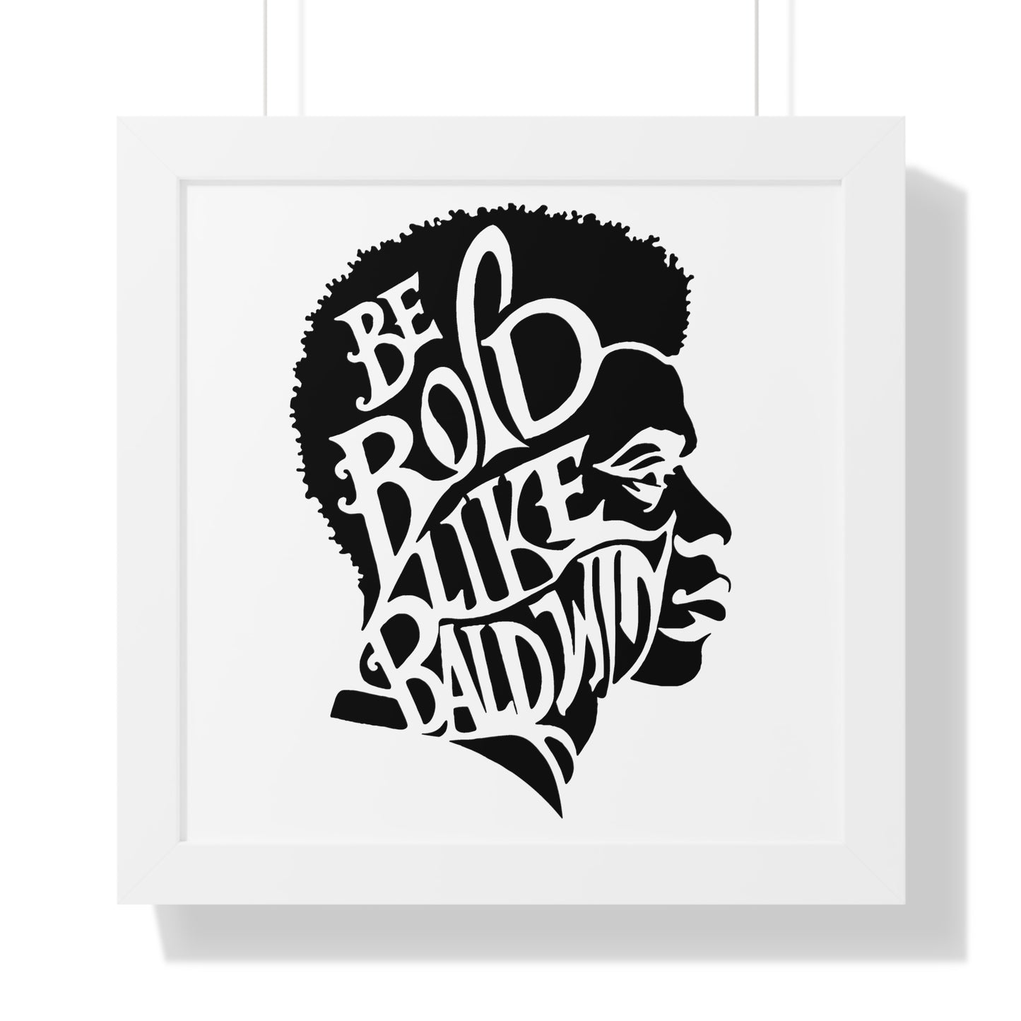 James Baldwin "Be Bold" Framed Wall Poster - Black
