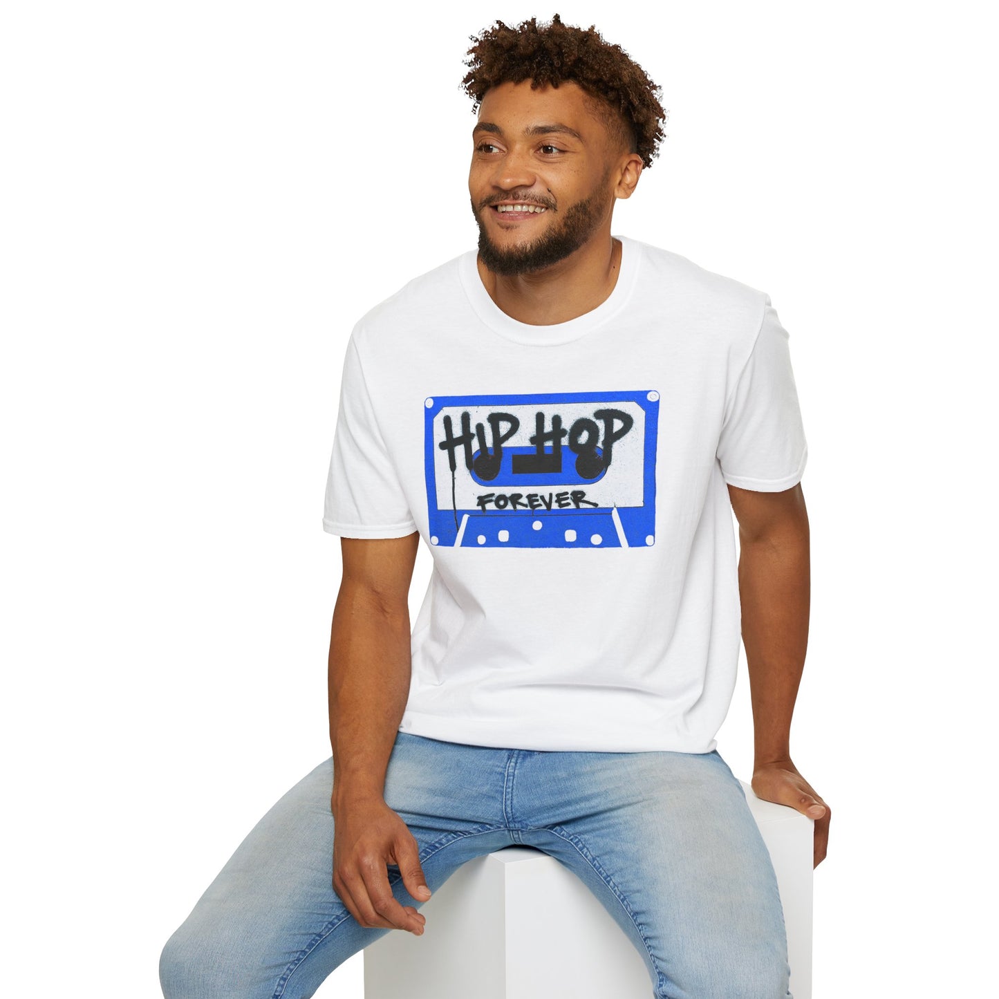 "Hip Hop Forever" Blue Cassette Tap - Unisex T-shirt