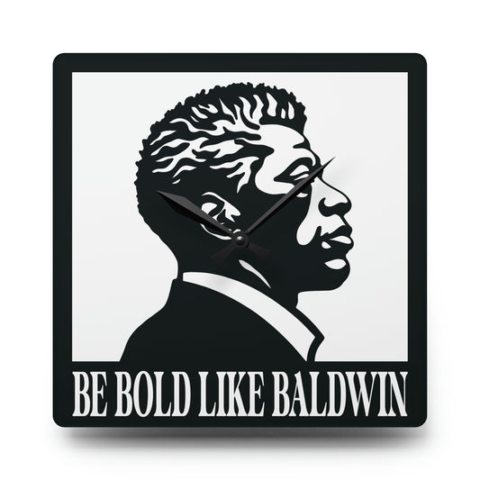 James Baldwin "Be Bold" Wall Clock - Square